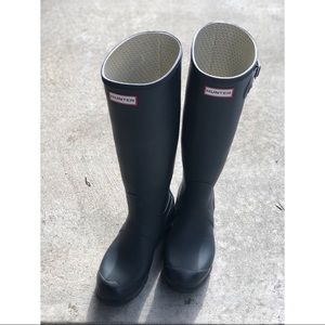 Hunter Original Tall Boots, Navy
